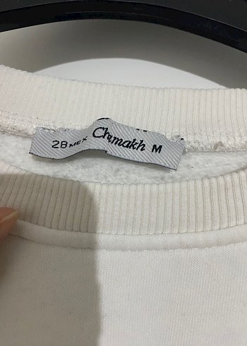 beyaz uzun sweatshirt