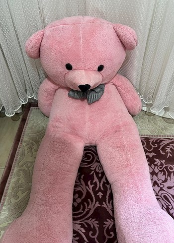 Pembe Peluş Oyuncak Ayı büyük boy - Görsel 2
