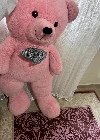Pembe Peluş Oyuncak Ayı büyük boy - Görsel 3