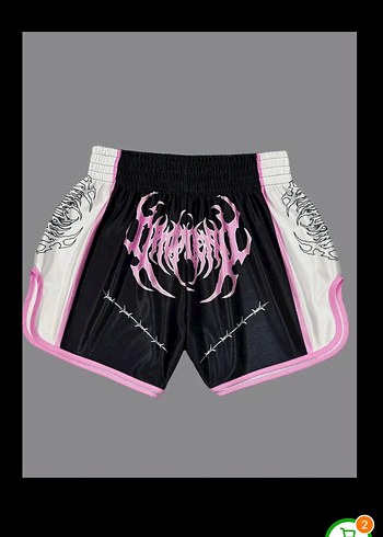 Pembe muay thai kickboks boks spor şort