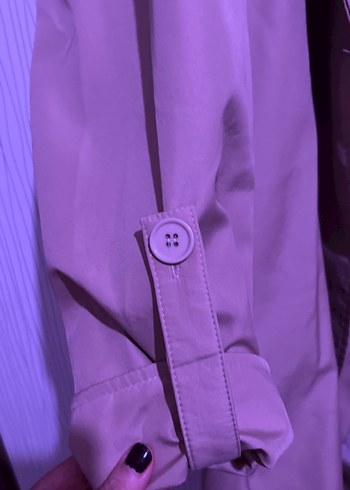 Mor Uzun Kadın Trençkot - Görsel 2