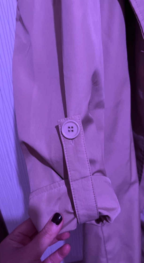 Mor Uzun Kadın Trençkot - Görsel 2