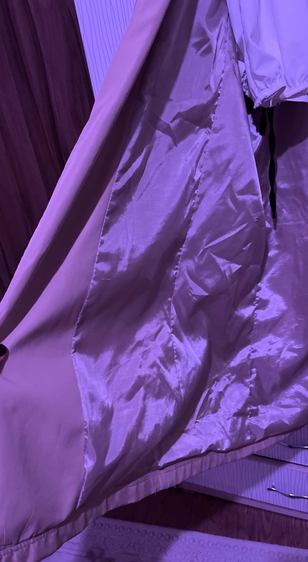 Mor Uzun Kadın Trençkot - Görsel 4