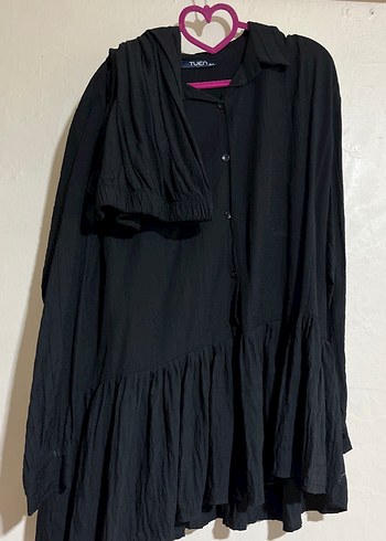 Siyah Fırfırlı Hamile Bluzu takım - Görsel 3