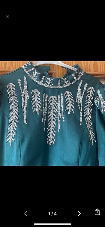 1 kez giyildi saten abiye - Görsel 3