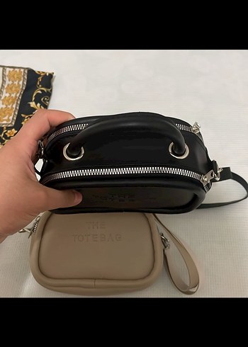 Bej Deri Fermuarlı Kadın Çanta - Görsel 3