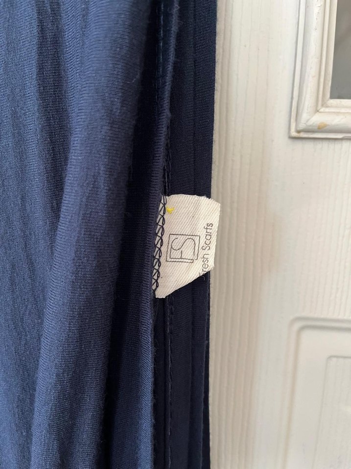 Freshscarfs lacivert penye şal - Görsel 2