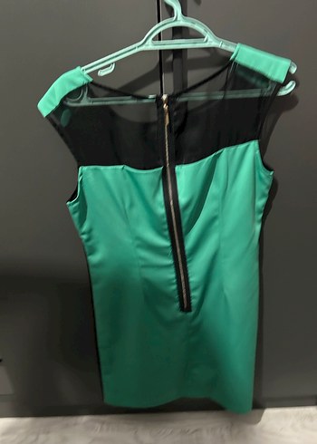 Kolsuz Siyah Midi Elbise - Görsel 2