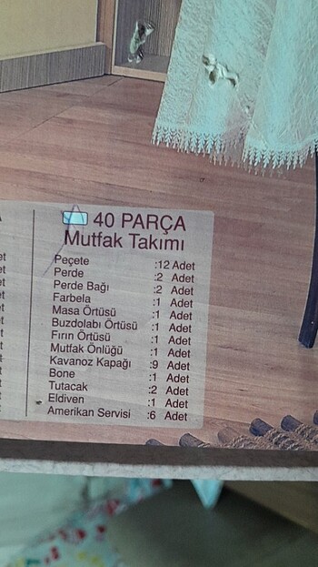  Beden beyaz Renk 40 parça mutfak takımı