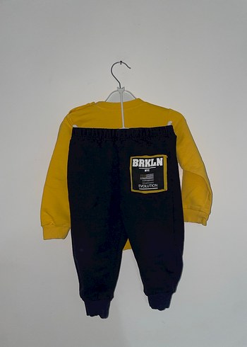 Sarı Uzun Kollu Erkek Bebek Takımı - Görsel 2