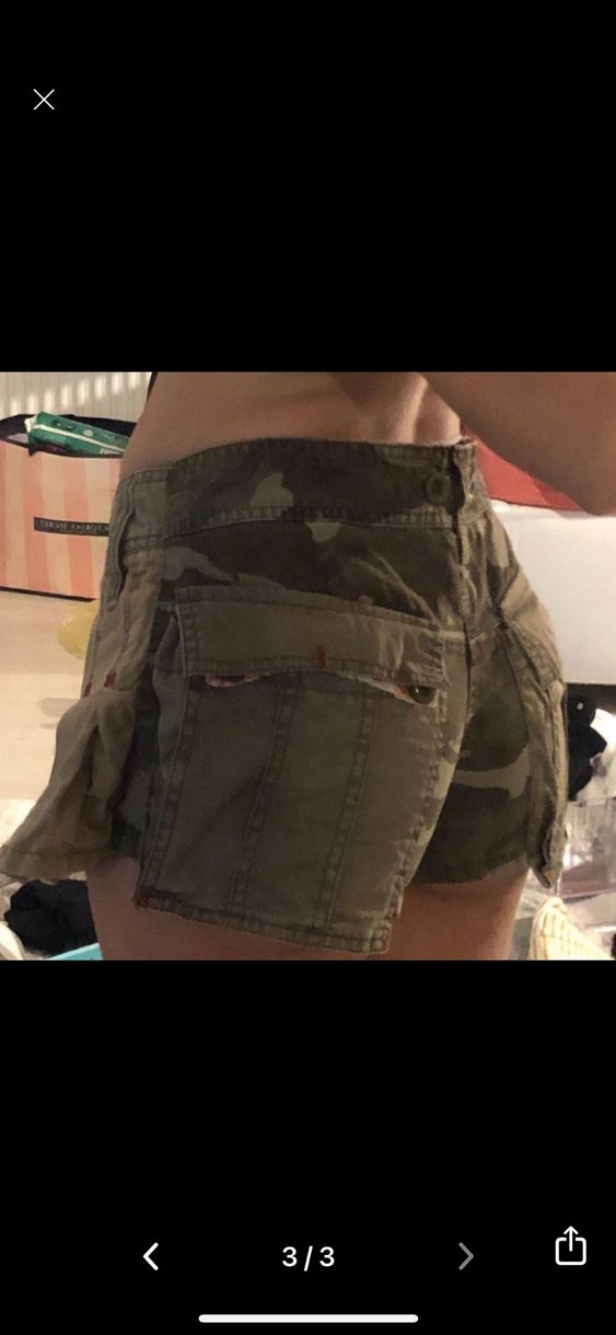 bej Pileli asker kamuflajli Mini sort Etek - Görsel 2