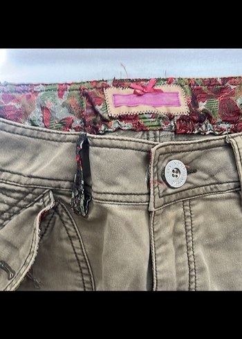 vintage dusuk bel Kadın Kot Pantolon - Görsel 2