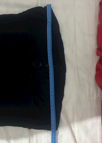 Düğmeli Straplez Siyah straplez  ust - Görsel 4