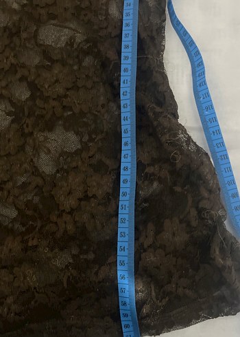 Dantel Detaylı Kahverengi İnce Askılı Atlet - Görsel 9