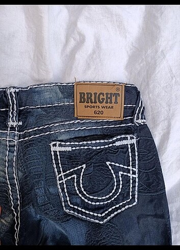 s Beden lacivert Renk y2k dusuk bel yilan desenli TRUE RELIGION pantolon