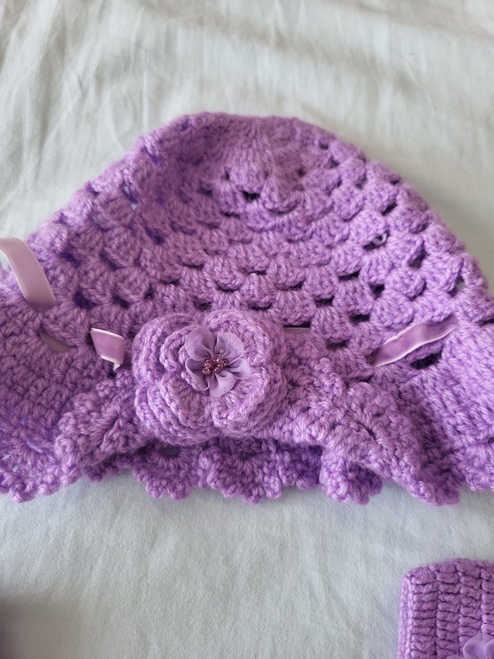 örgü kız elbise - Görsel 3