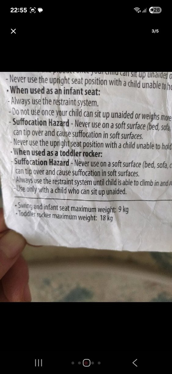 fisher price ana kucağı salıncak - Görsel 5