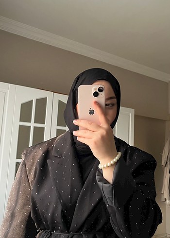 40 Beden Kadın taşlı Blazer ceket takım