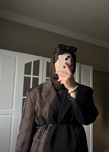 40 Beden siyah Renk Kadın taşlı Blazer ceket takım