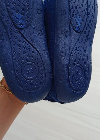 Çocuk Mavi Sıcak Ev Terliği - Görsel 2