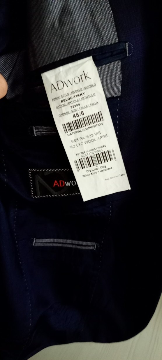 Düğmeli Lacivert Erkek Takım Elbise - Görsel 3