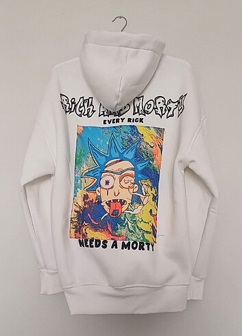 Diğer UNISEX RICK AND MORTY BASKILI SWEATSHİRT 