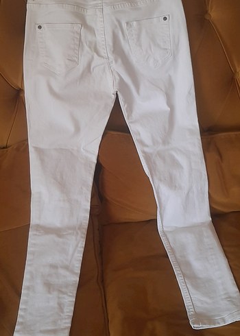 Diğer Beyaz Regular Fit Kot Pantolon