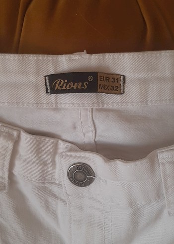 31 Beden Beyaz Regular Fit Kot Pantolon