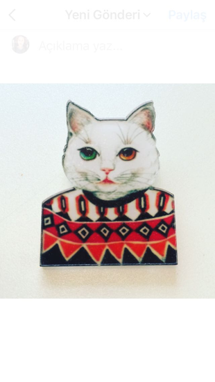 Kedi Tasarım Broş