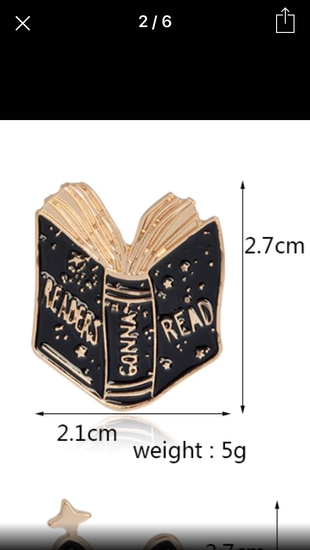 diğer Beden Kitap Roman Broş Yaka İğnesi