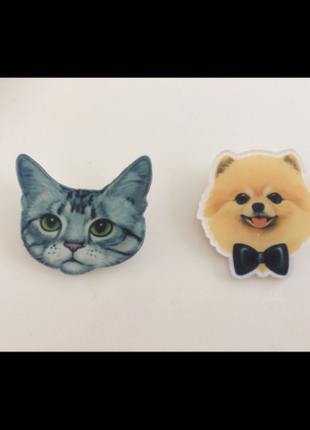 Kedi Köpek Broş Rozet