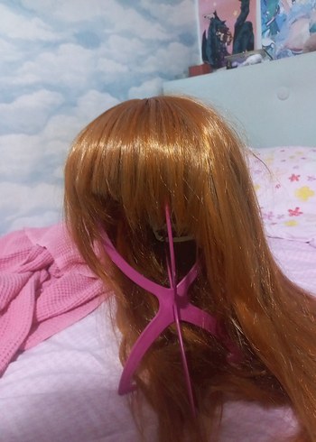 Beden turuncu Renk asuka cosplay peruk