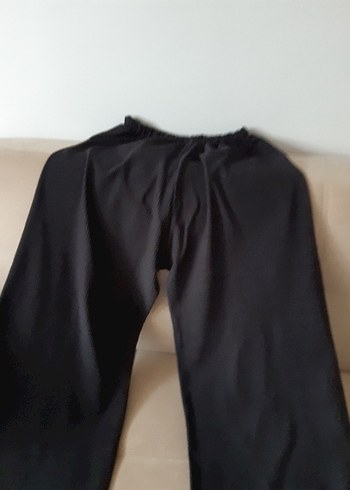 Siyah Rahat Kesim Midi Kadın Kumaş Pantolon