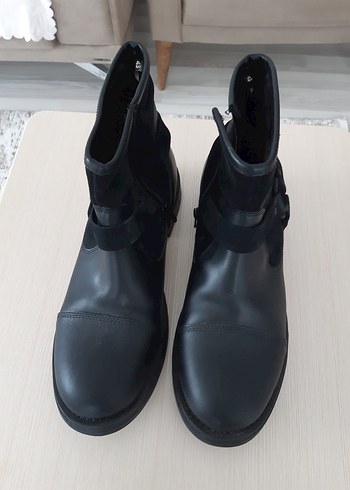 Siyah Tokalı Biker Erkek Bot - Görsel 2