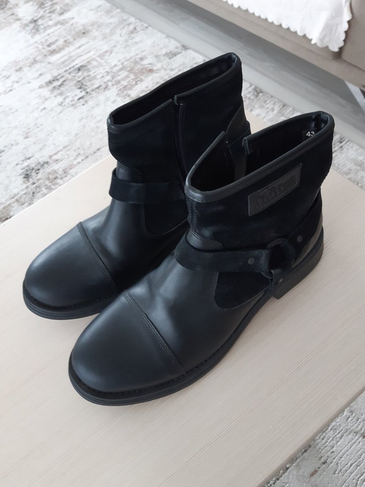 Siyah Tokalı Biker Erkek Bot - Görsel 3