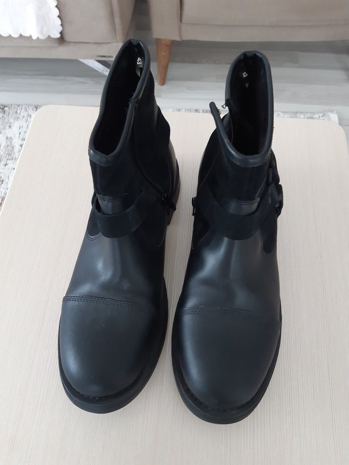 Siyah Tokalı Biker Erkek Bot - Görsel 2