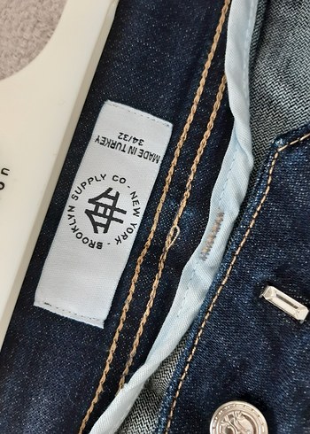 Erkek Lacivert Kemerli Normal Kesim Kot Pantolon - Görsel 7