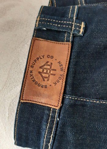 Erkek Lacivert Kemerli Normal Kesim Kot Pantolon - Görsel 6