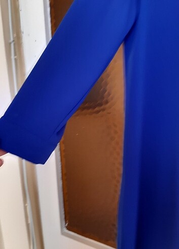 44 Beden mavi Renk Modellik tunuk elbise
