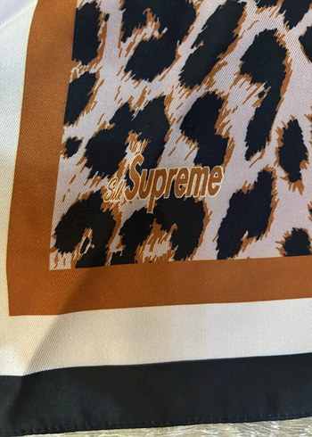 Kahverengi Leopar Desenli Kadın Fular - Görsel 3