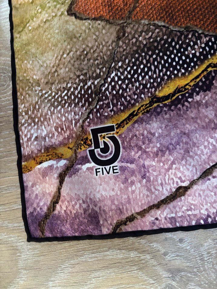 Kadın Çok Renkli İpek Görünümlü Drapeli Eşarp - Görsel 3