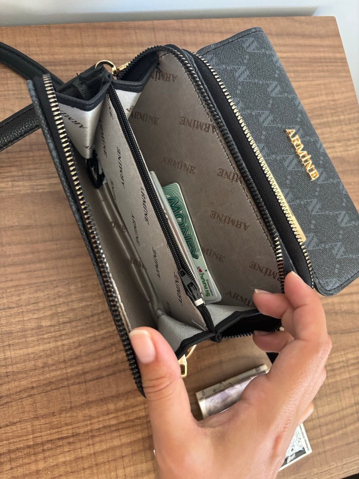 Kadın Deri Fermuarlı Clutch Cüzdan - Görsel 4