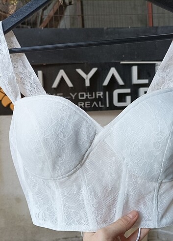 s Beden beyaz Renk Özel dikim crop transparan büstiyer