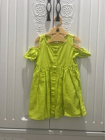 12-18 Ay Beden yeşil Renk Lc Waikiki kız cocuk elbise
