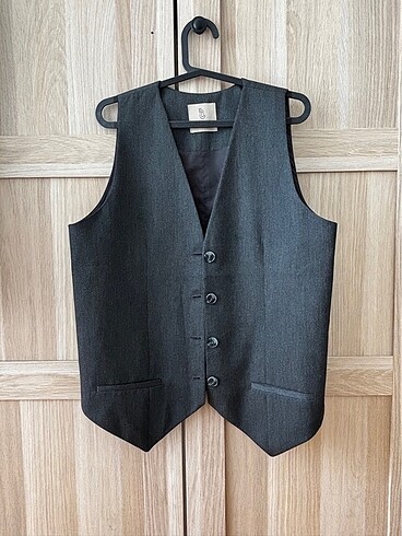 Ebu Prive Antrasit Rengi Blazer Yelek