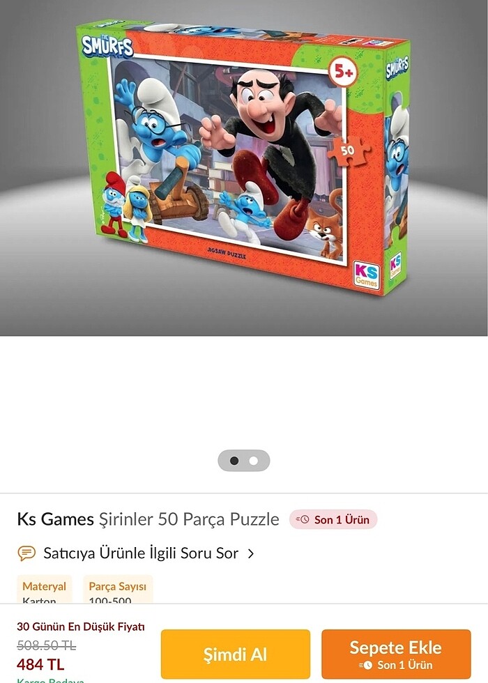 Ks games şirinler puzzle - Görsel 4