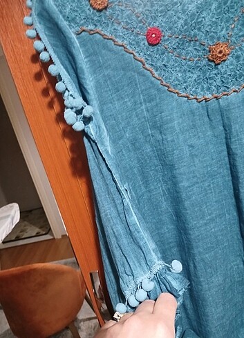 46 Beden Otantik elbise hiç giyilmedi