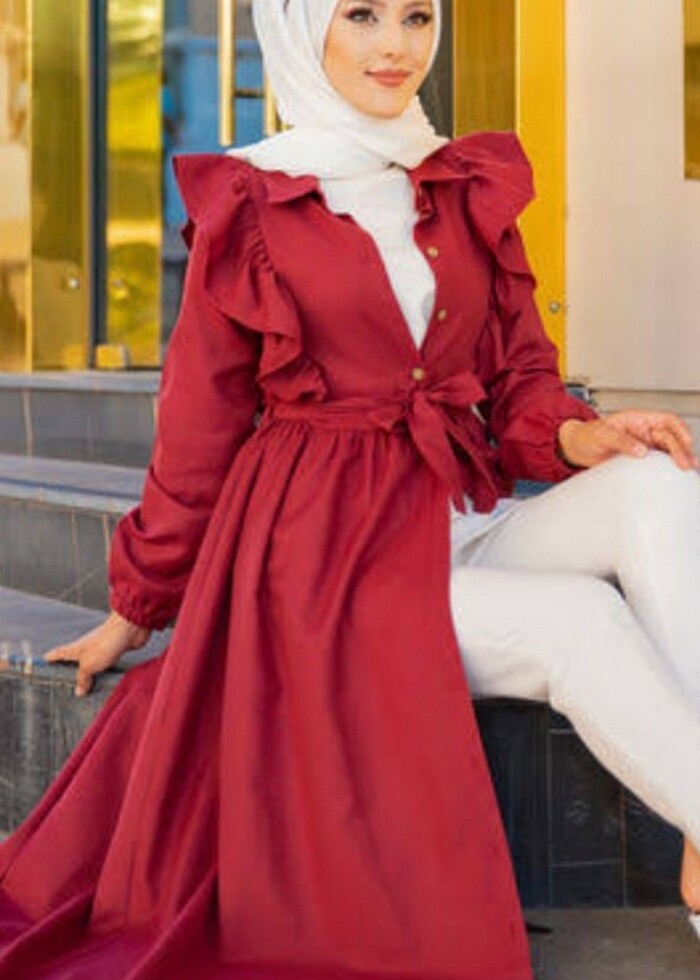 Tesettür elbise #Firfirli elbise #Fırfırlı - Görsel 5