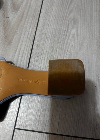 Mavi Tokalı Blok Topuklu Kadın Terlik - Görsel 4