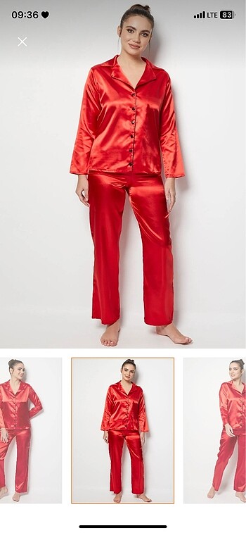 Saten pijama takımı